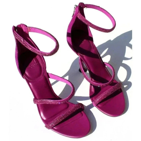 New Womens Marc Fisher Carita Ankle Strap Heeled Sandal Purple Heels Size 5.5 M - Picture 1 of 7